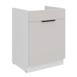 Szafka dolna 60 ZL 1S BB zabudowa pod zlew KASZMIR na białym korpusie