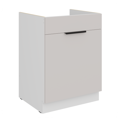 Przejdź do produktu Szafka dolna 60 ZL 1S BB zabudowa pod zlew KASZMIR na białym korpusie