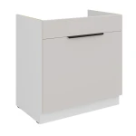 Szafka dolna 80 ZL 1S BB zabudowa pod zlew KASZMIR na białym korpusie