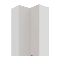 Szafka górna narożna 60 x 60 cm GN-108 2F (90°) KASZMIR na białym korpusie