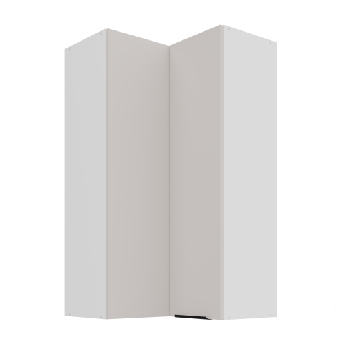 Przejdź do produktu Szafka górna narożna 60 x 60 cm GN-108 2F (90°) KASZMIR na białym korpusie