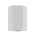 Szafka górna narożna 60 x 60 cm GN-108 1F (45°) KASZMIR na białym korpusie