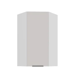 Szafka górna narożna 60 x 60 cm GN-108 1F (45°) KASZMIR na białym korpusie