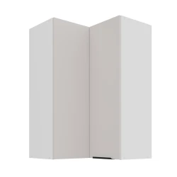 Szafka górna narożna 60 x 60 cm GN-90 2F (90°) KASZMIR na białym korpusie