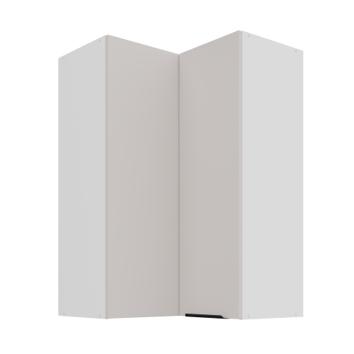 Przejdź do produktu Szafka górna narożna 60 x 60 cm GN-90 2F (90°) KASZMIR na białym korpusie