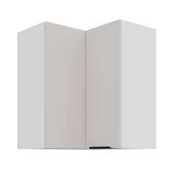 Szafka górna narożna 60 x 60 cm GN-72 2F (90°) KASZMIR na białym korpusie