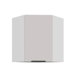 Szafka górna narożna 60 x 60 cm GN-72 1F (45°) KASZMIR na białym korpusie