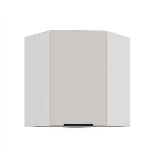 Przejdź do produktu Szafka górna narożna 60 x 60 cm GN-72 1F (45°) KASZMIR na białym korpusie
