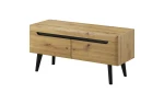 Szafka RTV Malpensa 107 cm z dwiema szufladami Dąb artisan / Czarny