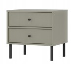 Stolik nocny SYDNEY 2, Szafka nocna 2 szuflady, eucaliptus - czarny