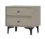 Stolik nocny SYDNEY 1, Szafka nocna 2 szuflady, eucaliptus - czarny