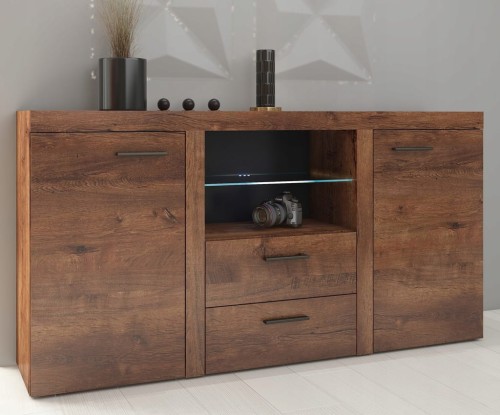 Przejdź do produktu KOMODA 2D 2S SELENA - 156 x 82 x 40 cm DĄB LEFKAS