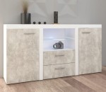KOMODA 2D 2S SELENA - 156 x 82 x 40 cm BETON JASNY