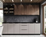Meble kuchenne, kuchnia modułowa denver / kaszmir, zestaw 260 cm