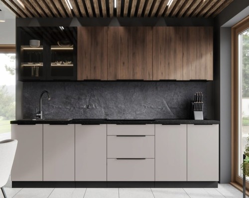 Przejdź do produktu Meble kuchenne, kuchnia modułowa denver / kaszmir, zestaw 260 cm