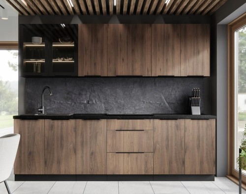 Przejdź do produktu Meble kuchenne, kuchnia modułowa Denver, zestaw 260 cm