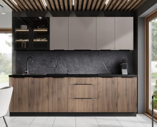 Przejdź do produktu Meble kuchenne, kuchnia modułowa kaszmir / denver, zestaw 260 cm