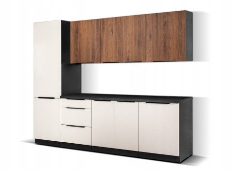 Przejdź do produktu Meble kuchenne z blatem, kuchnia KASZMIR - DENVER, 260 cm