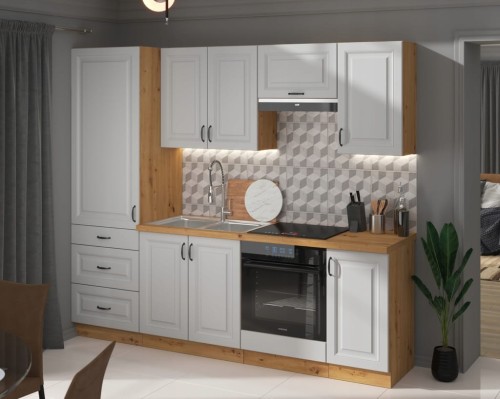 Przejdź do produktu Meble kuchenne, modułowe ATENA 2,4 M- 4 kolory !! cena nie zawiera blatu!