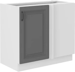 Szafka dolna narożna 105 ND 1F BB ATENA Szary front / Biały korpus