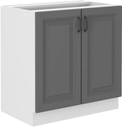 Szafka dolna 80 cm ATENA 80 D 2F BB  Szary front / Biały korpus