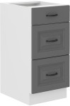 Szafka dolna 40 D 3S BB ATENA Szary front / Biały korpus