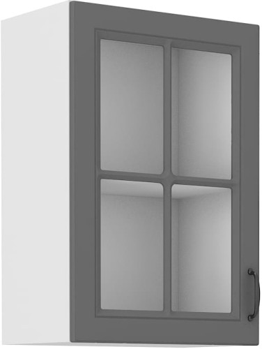 Przejdź do produktu Szafka górna witryna 40cm ATENA 40 GS-72 1F Szary front / Biały korpus