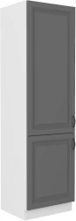 Szafka kuchenna słupek 60 LO-210 2F ATENA Szary front /  Biały korpus