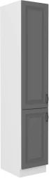 Szafka kuchenna słupek 40 DK-210 2F ATENA Szary front /  Biały korpus
