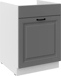 Szafka dolna 60 ZL 1S BB ATENA zabudowa pod zlew Szary front/ Biały korpus