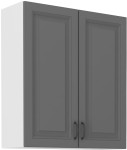 Szafka górna 80 cm ATENA 80 G - 90 2F Szary front / Biały korpus