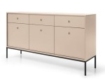 Komoda 3D 3S SZAFIR 154 x 83 x 39 cm meble do salonu Beż / Czarny stelaż
