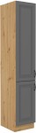 Szafka kuchenna słupek 40 DK-210 2F ATENA Szary mat /  Dąb Artisan