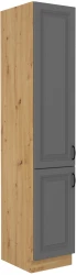 Szafka kuchenna słupek 40 DK-210 2F ATENA Szary mat /  Dąb Artisan