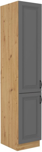 Przejdź do produktu Szafka kuchenna słupek 40 DK-210 2F ATENA Szary mat /  Dąb Artisan