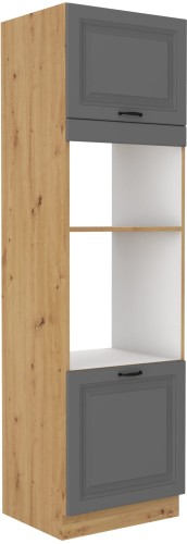 Przejdź do produktu Szafka kuchenna słupek 60 DPM-210 2F ATENA Szary mat /  Dąb Artisan