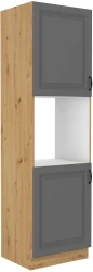 Szafka kuchenna słupek 60 DP-210 2F ATENA Szary mat / Dąb Artisan