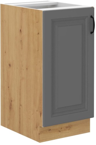 Przejdź do produktu Szafka dolna 40 cm ATENA 40 D 1F BB Szary mat / Dąb Artisan