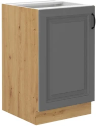 Szafka dolna 50 cm ATENA 50 ZL 1F BB zabudowa pod zlew Szary mat / Dąb Artisan