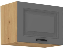 Szafka górna do zabudowy okapu 50 GU-36 1F ATENA Szary mat / Dąb Artisan