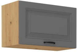 Szafka górna do zabudowy okapu 60 GU-36 1F ATENA Szary mat / Dąb Artisan