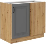 Szafka dolna narożna 105 ND 1F BB ATENA Szary mat / Dąb Artisan