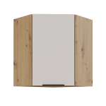 Szafka górna narożna 60 x 60 cm GN-72 1F (45°) KASZMIR +  Dąb Artisan 