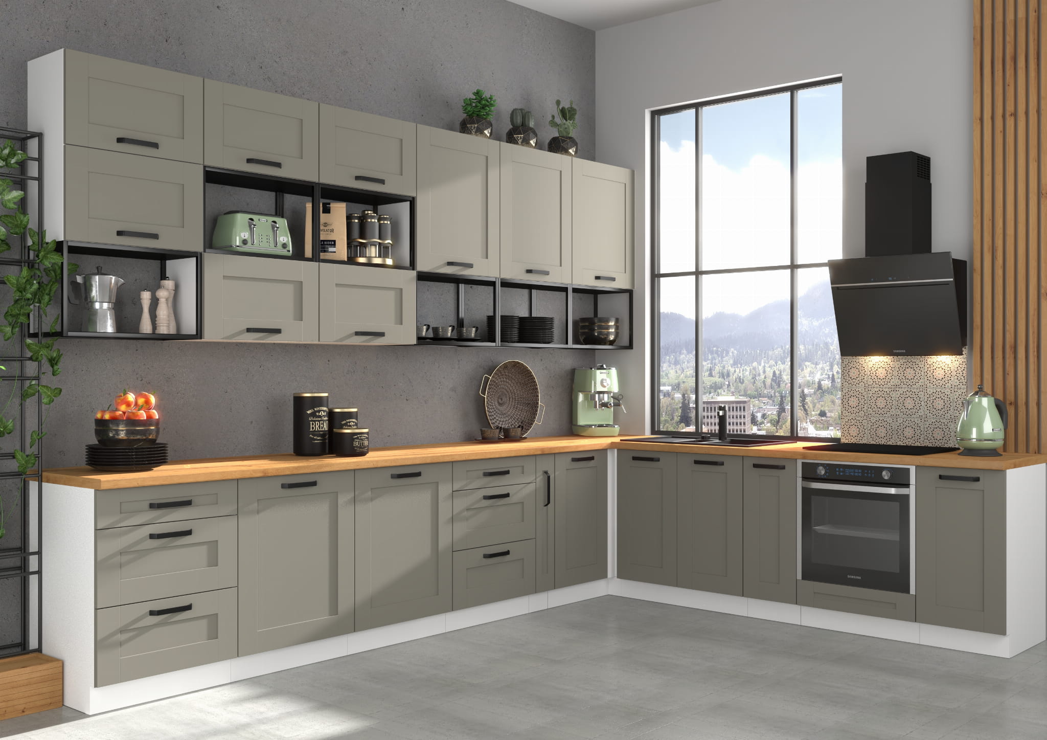 LILA CLAYGREY-WH + PÓŁKA ONE LOFT.jpg